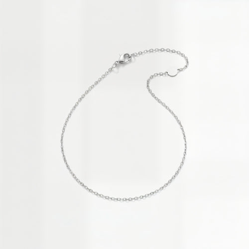 Necklace Chain in 925 sterling silver, 18 inches plus a 2-inch extender